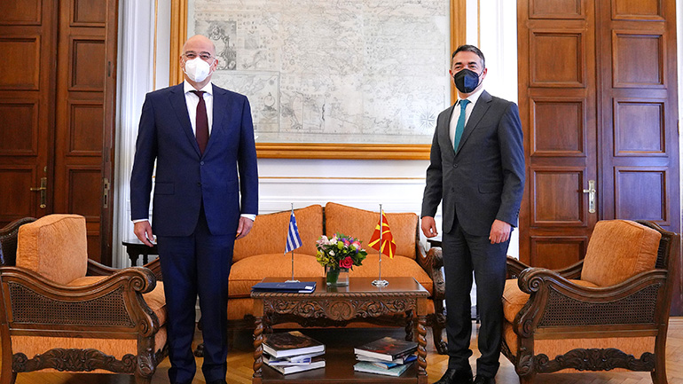 Συνάντηση του Ν. Δένδια με τον αναπληρωτή πρωθυπουργό της Βόρειας Μακεδονίας